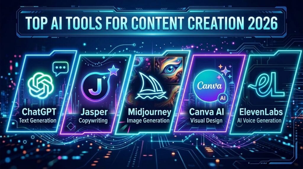 top ai tools for content creation in 2026
